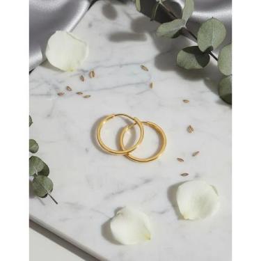Imagem de Brinco Argola em Ouro 18k 750 para 2º Furo Infantil 15mm - B2BAG