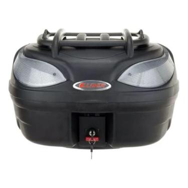 Imagem de Baú 48 Litros Glider Com Grade Externa Todas Moto Universal , Cinza