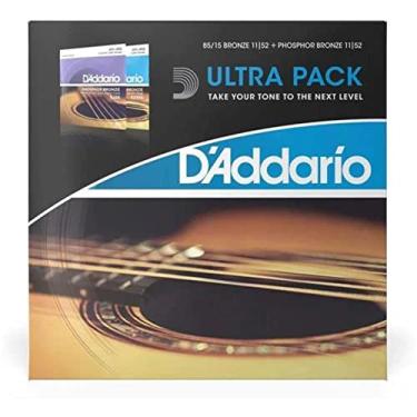 Imagem de Pack Com 02 Encordoamentos Daddario Violão Aço EZ910 EJ26