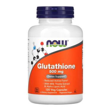 Imagem de Glutationa Glutathione 500Mg Now Foods 120Veg Caps Importado