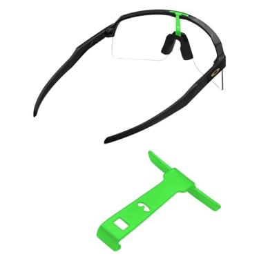 Imagem de MYCOURAG Wicket metálico de substituição para óculos de sol Oakley Sutro Lite OO9463/Sutro Lite AF OO9463A/Sutro Lite Sweep OO9465/Sutro Lite Sweep OO9465 (ventilado) - Verde claro