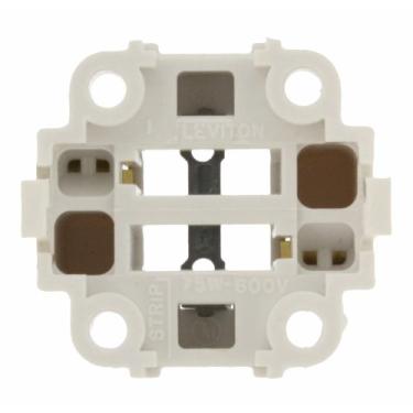 Imagem de Leviton Suporte de lâmpada fluorescente compacto de 10 mm 26725-203, código de cor laranja, branco