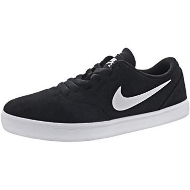Imagem de Tênis de skate Nike para meninos SB Check Canvas, Black/White, 6 Big Kid