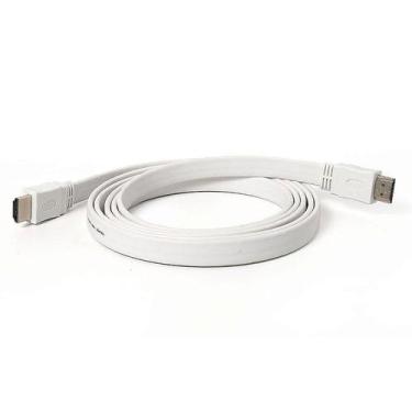 Imagem de Cabo HDMI 2.0 - 4K, Ultra HD Flat Branco - 2 metros - Tblack
