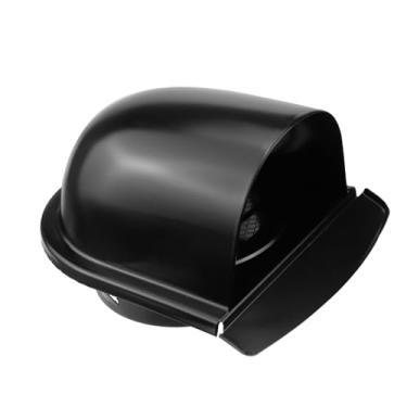 Imagem de Antrader Tampa de ventilação de parede, saída de ar de aço inoxidável, capa de ventilação de grade, capa de parede extrator de ar de tinta preta para apartamentos, apartamentos, garagem, 1 peça