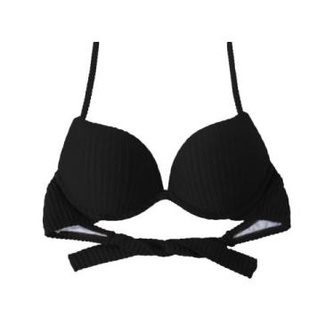 Imagem de Sutiã de Biquíni Turbo Aumentax 3D Canelados - Divance, Preto canelado