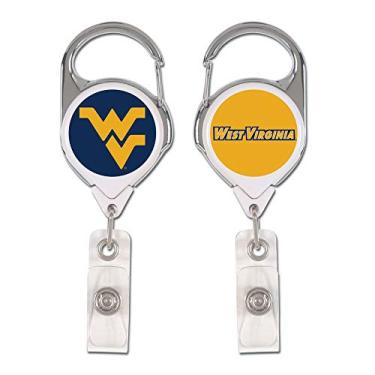 Imagem de WinCraft Porta-crachá NCAA West Virginia Mountaineers, suporte retrátil premium, cores do time, tamanho único