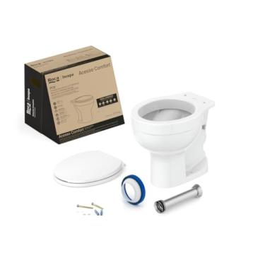 Imagem de Kit de Bacia Convencional Assento PP com Queda Amortecida e Complementos de Instalação Acesso