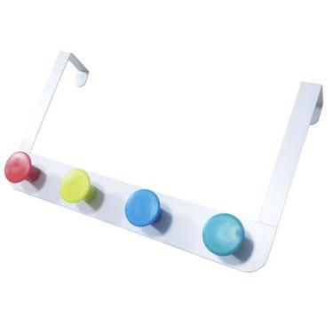 Imagem de Cabide De Porta Cabideiro Mancebo 4 Pinos Roupas Toalhas Casacos Calça