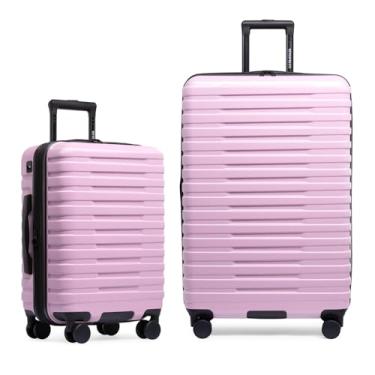 Imagem de Mala de Viagem U.S. Traveler Boren, Policarbonato, Grande 30 Polegadas, 8 Rodas Giratórias, Alça Alumínio, Lavanda