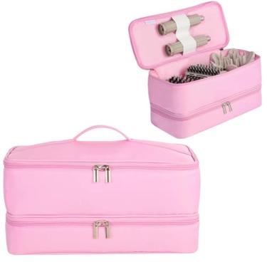 Imagem de GENCAM Estojo de transporte de camada dupla para Shark Flexstyle, estojo de viagem para Shark Flexstyle/FlexFusion, bolsa organizadora de armazenamento portátil para Shark Flexstyle/Dyson Airwrap