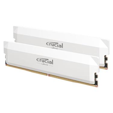 Imagem de Crucial Kit Pro DDR5 RAM 64GB (2x32GB) 6400MHz CL40, Overclocking Desktop Gaming Memory, Intel XMP 3.0 e AMD Expo - Branco CP2K32G64C40U5W