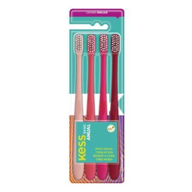 Imagem de Escova Dental Basic Pack Com 4 - Kess