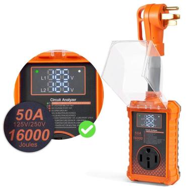 Imagem de Protetor de sobretensão RV Krevz 16000J 50A com monitor duplo