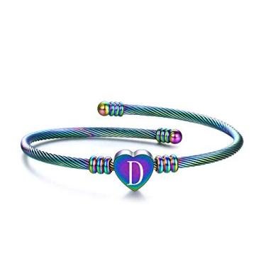 Imagem de VQYSKO Pulseiras infantis douradas para meninas-A a Z Coração Inicial Joias para Bebês Meninas, Presentes de Aniversário para Meninas, Manufacturer recommended age: 6 Years and up, Aço inoxidável, aço