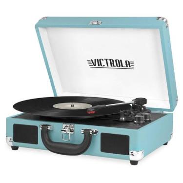 Imagem de Toca-Discos Victrola Vintage Bluetooth 3 Velocidades - Turquesa
