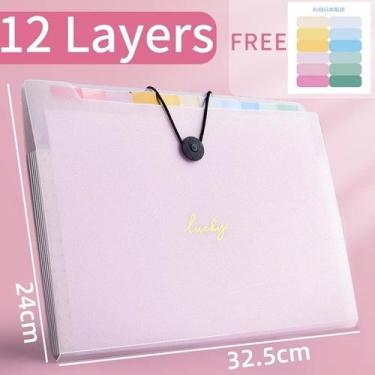 Imagem de pasta A4 saco de documento com grande capacidade conveniente - oem, 3 