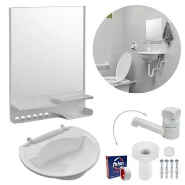 Imagem de Armário Banheiro Espelheira Sobrepor Branco 26,5X6,5X34,8Cm - Astra