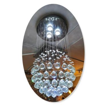 Imagem de Lustre de cristal redondo 30cm x 60cm altura globo - ArtCristal