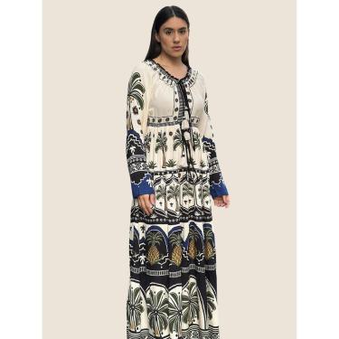 Imagem de Vestido Estampado Jardim Tropical Farm Cor:;Tamanho:GG-Feminino