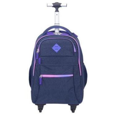 Imagem de Mochila Sestini Com Carrinho 4 Rodas Rolling Azul Cyberpunk-Unissex