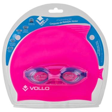 Imagem de Kit de natação infantil rosa/lilás vollo