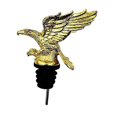 Imagem de Llazsybz Aeradores Retrô, Dosador, Cabeça de Animal, Rolha, Decantador, Dosador de Garrafas, Bebidas, Casa, Cozinha, Acessórios para Clube, Áureo