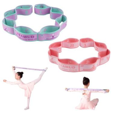 Imagem de Alça elástica BTAMUD para crianças, faixa elástica de dança, 2 peças