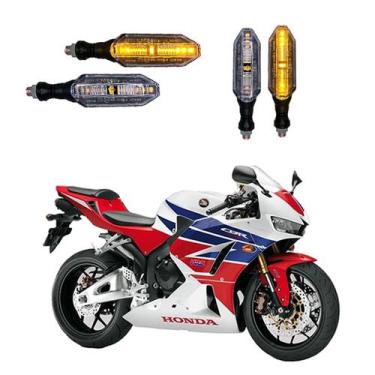 Imagem de KIT 4 Seta Esportiva Pisca de Led Modelo P26 para Moto Honda CBR 600RR