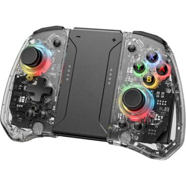 Imagem de Controle sem Fio com Turbo, Vibração Ajustável, Iluminação LED e Mapeamento por Macro – Compatível com Switch OLED/Lite