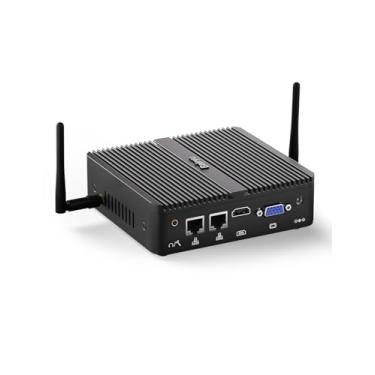 Imagem de Baieyu Suporte para PC sem ventilador Win 10 Pro, Mini PC Industrial Celeron J4125, 8GB DDR4 RAM 256GB SSD, Mini Computador 4K HD/VGA Dual Display, 2 Gigabit Ethernet, Dual RS232 COM, Dual Band WiFi