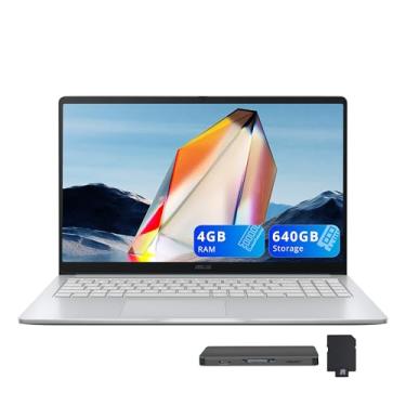 Imagem de ASUS Laptop Chromebook CX15 de 15,6 polegadas FHD IPS, Intel Celeron N4500, 4 GB de RAM, 640 GB de armazenamento (conjunto de estação de ancoragem de 128 GB eMMC + 512 GB), placa gráfica Intel UHD