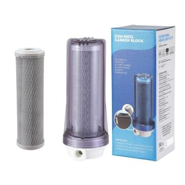 Imagem de Filtro Agua 9 3/4 Ponto Uso Bbi Pou 230 Carvão Ativado