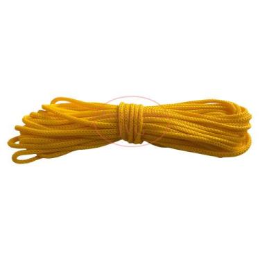 Imagem de Cordão Náutico 4mm Amarelo Ouro 10m - Fio Rabo Rato para Sacos e Artes