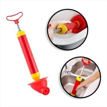 Imagem de Desentupidor Manual De Vaso Sanitário Tipo Bomba Alta Pressão Sucção P