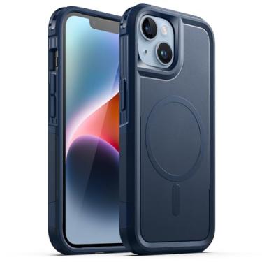 Imagem de JETech Capa para iPhone 14 6,1 Polegadas Compatível com MagSafe, Proteção Resistente de Camada Dupla Resistente, Case de Telefone Magnética Capinha Resistente à Prova de Choque (Marinha)