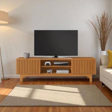 Imagem de Rack Para Tv Grande 70 Polegadas MDF Ripado JCM Trunfo - JCM Movelaria