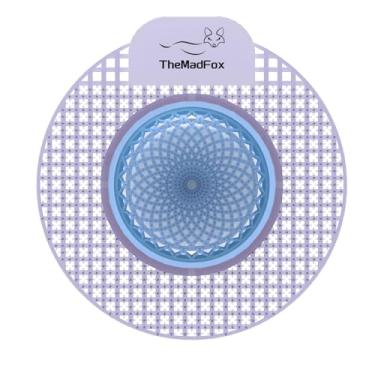 Imagem de TheMadFox Desodorizador de tela de mictório bioenzimático (pacote com 12), bolos de mictório com bloco, telas de mictório antirespingos para homens, banheiro, aeroporto, escritório, shopping, hotel