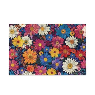 Imagem de WELLDAY Quebra-cabeça flores coloridas desabrochando 1000 peças grande jogo de arte para adultos adolescentes
