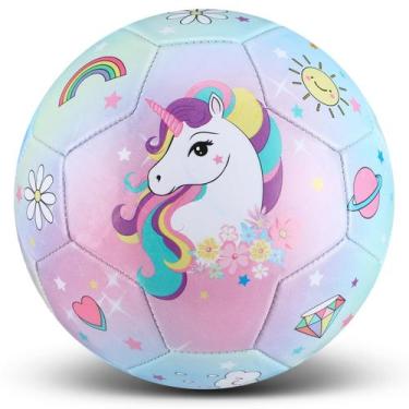Imagem de Bola de futebol infantil HyDren tamanho 3 com design de unicórnio