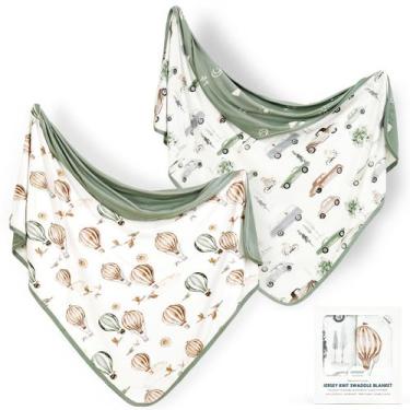 Imagem de Cobertor de bebê GRSSDER 86x112 cm reversível, pacote com 2