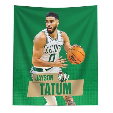Imagem de Northwest NBA Boston Celtics Jayson Tatum Wall Hanging, pôster para quarto de meninos e meninas, arte de parede de basquete, 127 x 152 cm