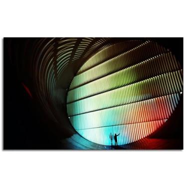 Imagem de Túnel Wall Art Colorido Impressão em Tela Pôster Esfera para Casa Conjunto de 1 Decorações Noframed 33.0 cm x 20.3 cm