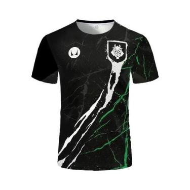 Imagem de Camiseta Unissex G2 E-sports Club Valorant Estilo Casual Para Jogos Re