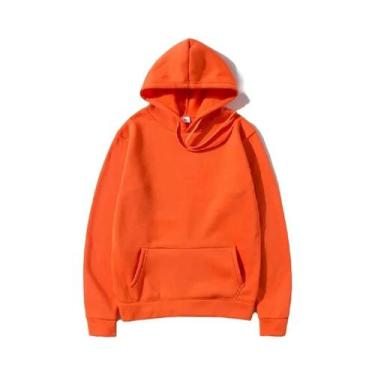 Imagem de Moletons Unissex Com Capuz E Bolso Em Cores Sólidas Para Esportes E La