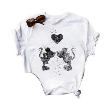 Imagem de Camiseta Feminina Engraçada Com Estampa Do Mickey Mouse, Camiseta De A