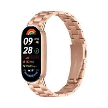 Imagem de Pulseira De Metal Em Aço Inoxidável Para Xiaomi Mi Band 10 9 8 Smartwa
