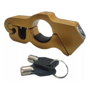Imagem de Trava Antifurto Trava Manete Freio Acelerador Moto Reforçado Trava De Moto Dourado