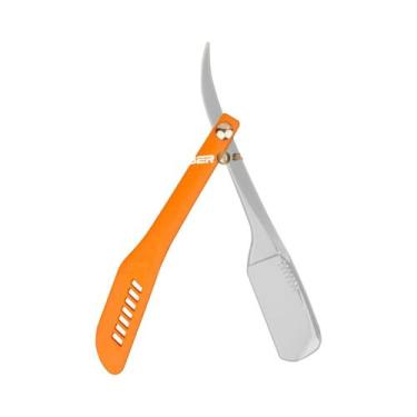 Imagem de Navalha Profissional De Aço Inoxidável Para Barbeiro, Lâmina Reta Dobr