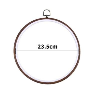 Imagem de Aro De Bordado ABS Com Textura De Madeira, Ferramenta Para Ponto Cruz,